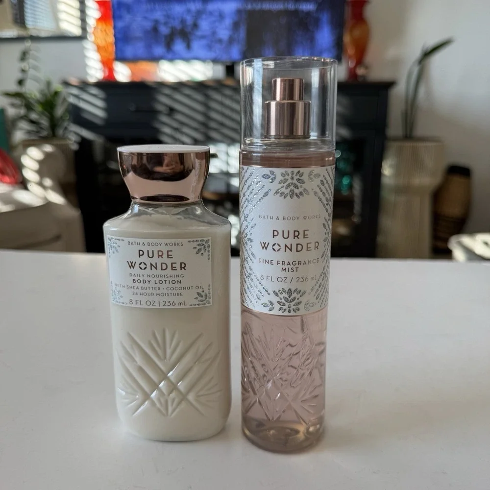 Bath & Body Works Pure Wonder Set Lotion and Fragrance Mist Full Size New BBW